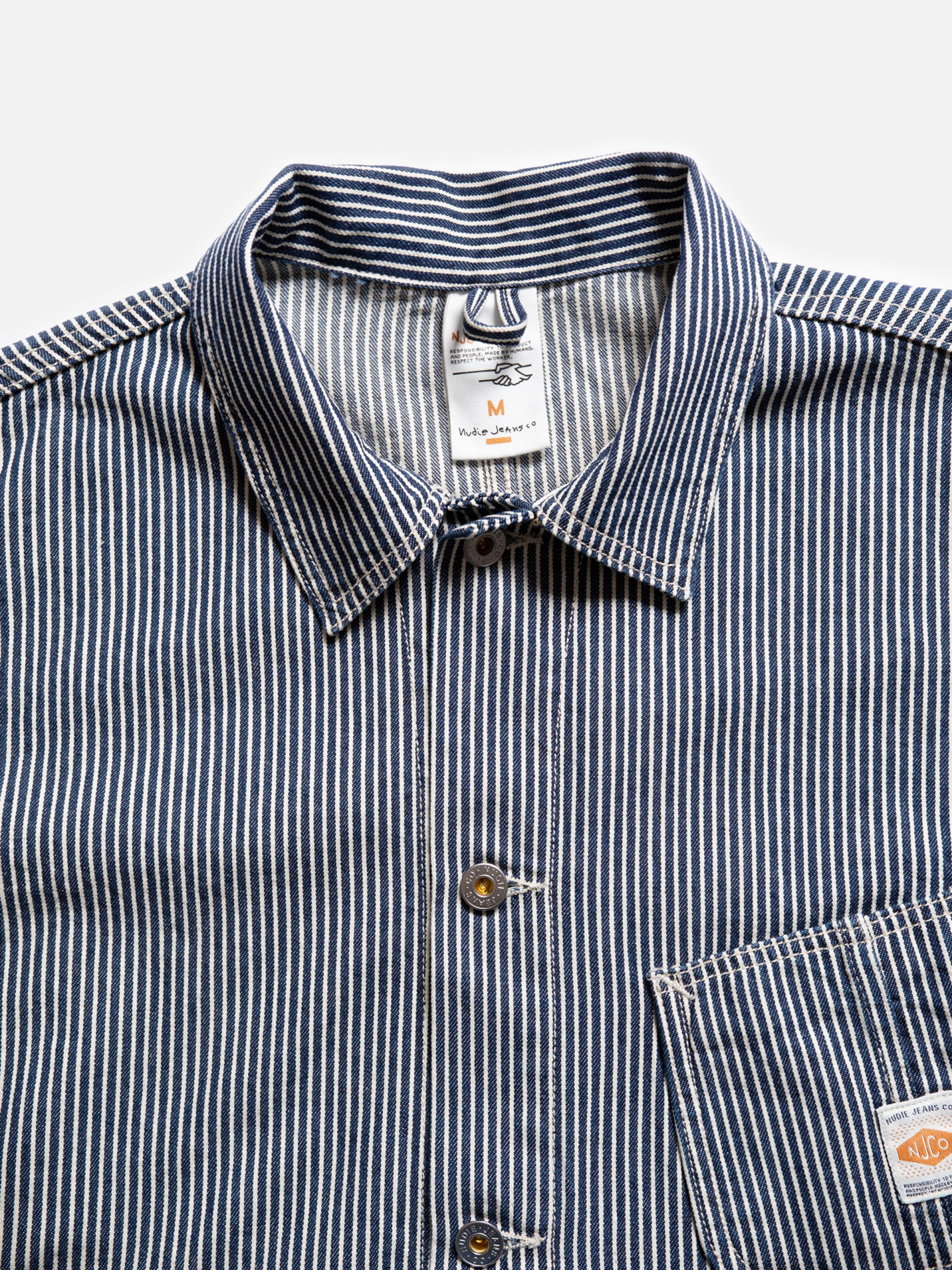 【HOWIE 】HOWIE tailored jacket(stripe) Men's Howie Canvas Trucker Jacket