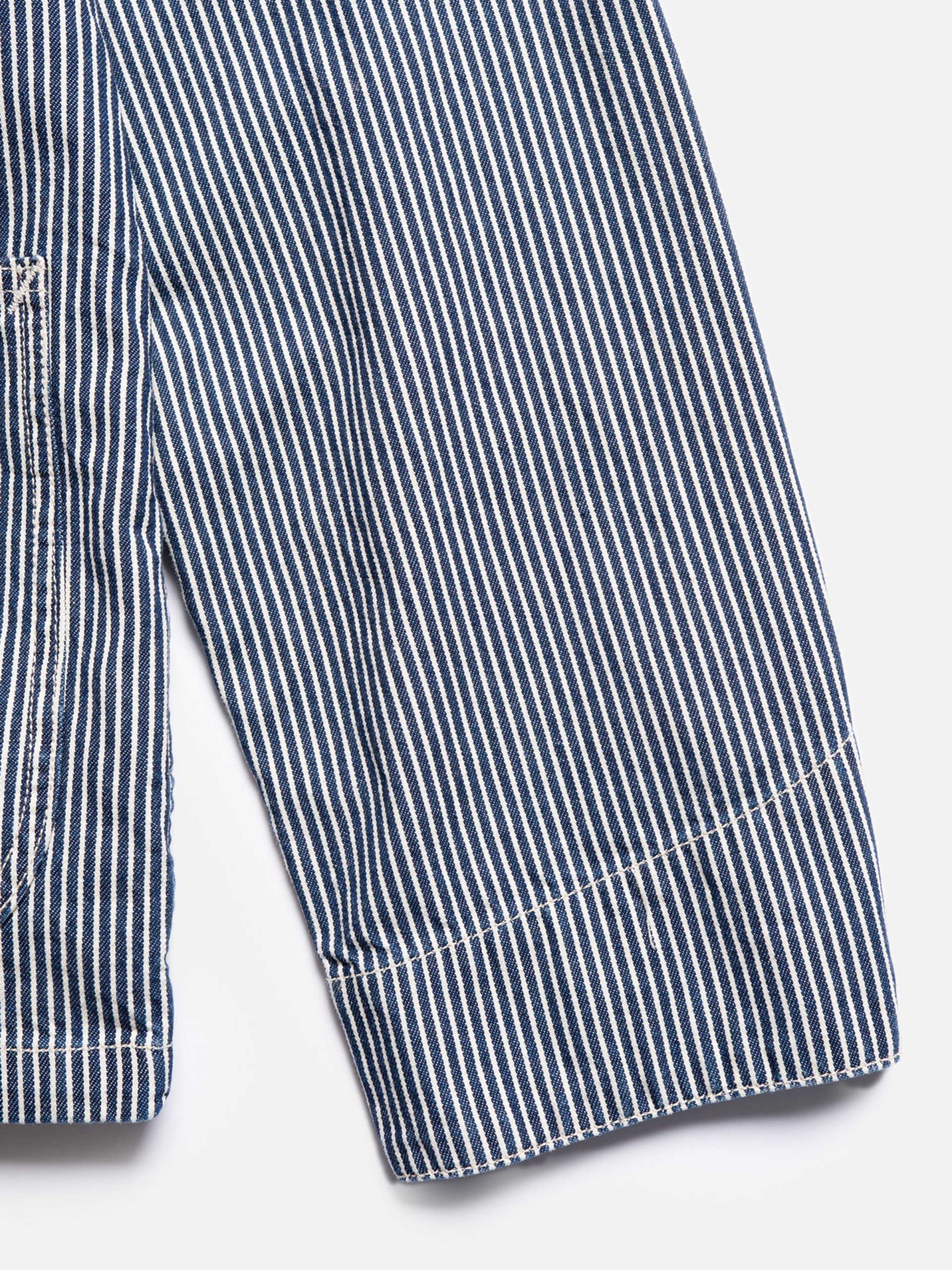 【HOWIE 】HOWIE tailored jacket(stripe) HOWIE HICKORY CHORE JACKET BLUE / OFFWHITE – 707