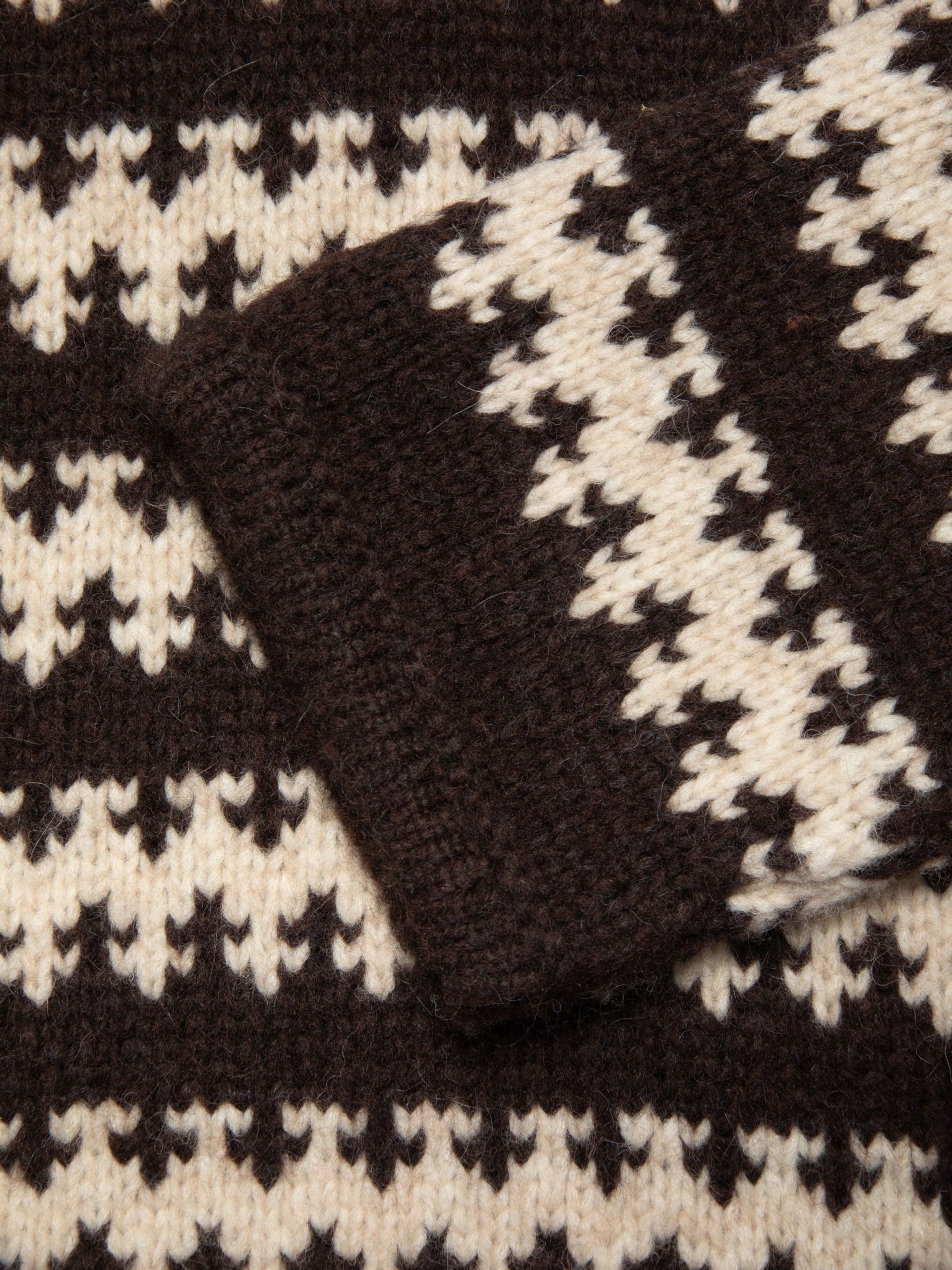 NUDIE JEANS Gerd Fair Isle Alpaca Knit Brown/Beige - Prime Timers