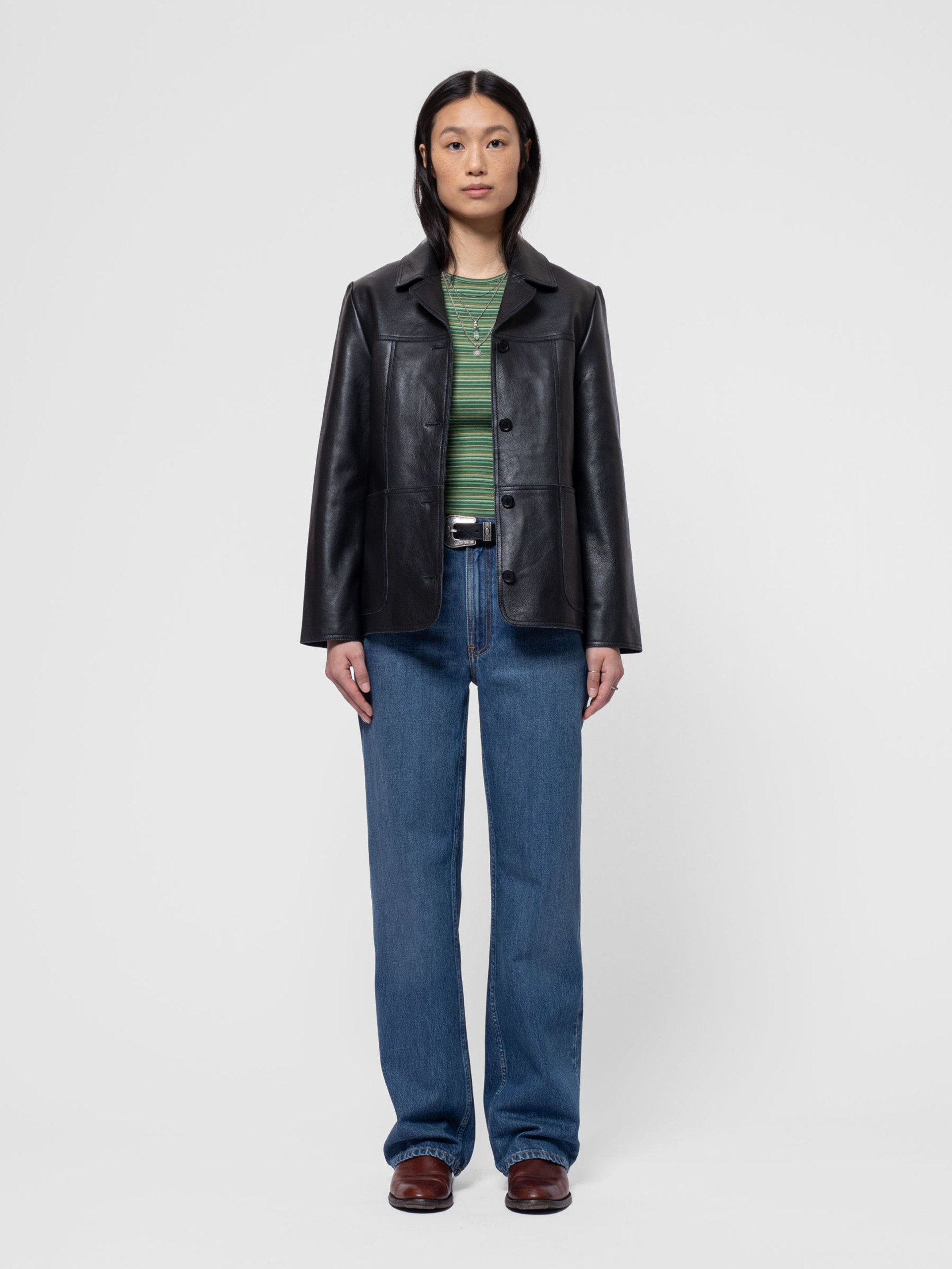 Nudie Jeans ジャケット S ブラック ヌーディージーンズ メンズ ブラックデニムジャケット S - メルカリ