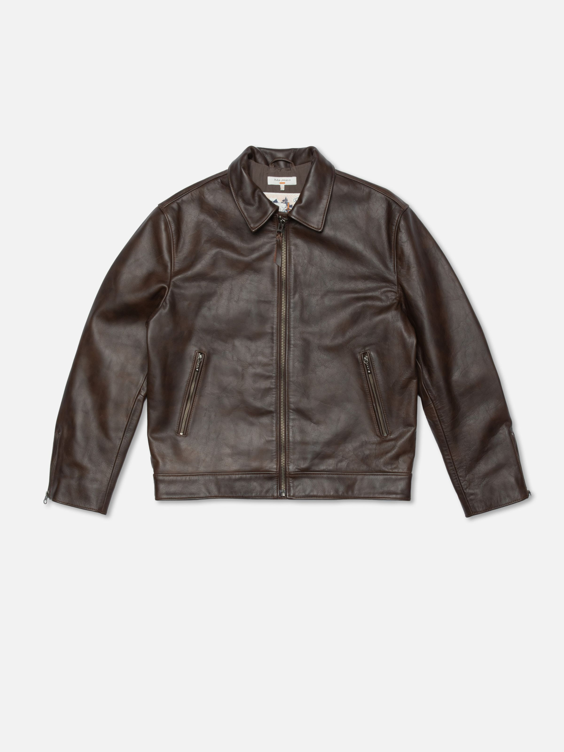 NUDIE JEANS Eddy Rider Leather Jacket Black - Prime Timers