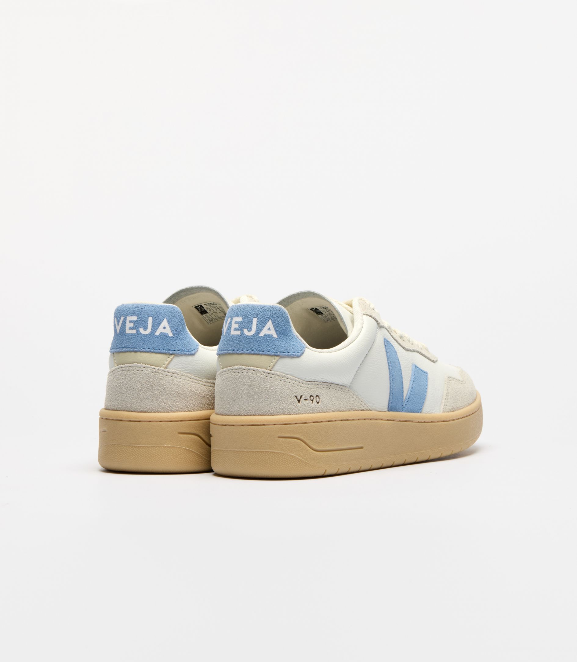 VEJA V-90 LEATHER EXTRA-WHITE_AQUA_NATURAL Prime Timers
